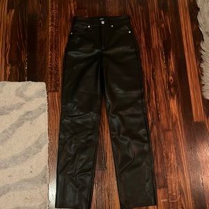 Express NWOT Faux Leather High Waisted Pants Size 0R